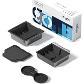 Wigoo for 2026 Tesla Model Y/3/YL Accessories Console Organizer 4PCS Black | Fits Tesla 2025 2026 Model Y Juniper/YL (Premium Performance) &amp; 2024 -2026 Model 3 Console Storage Double-Layer Tray