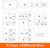 Lifewit 21 Pcs Makeup Drawer Organiser Plastic Storage Boxes Dividers view 2