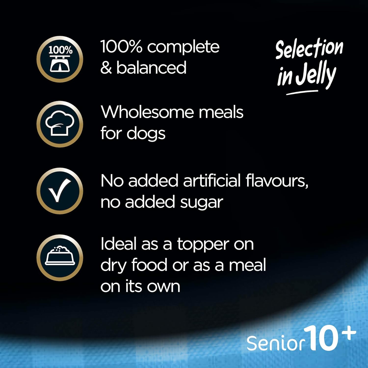 CESAR Senior 10+ Deliciously Fresh Wet Dog Food Pouches Aged Dogs, Mixed Selection in Jelly - Image 4