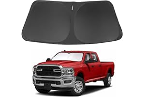 LHFLIVE Windshield Sun Shade Fit for 2010-2024 Dodge RAM 2500 3500 Accessories Foldable Sunshade Sun Blocker Protect Car from Heat Damage