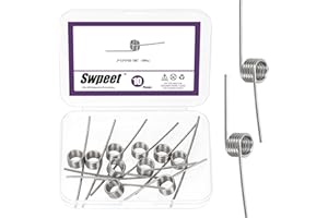 Swpeet 10Pcs 180 Degree Stainless Steel Torsional Springs 2mm Wire Diameter 15mm Outside Diameter, 50mm Tiny Torsional Spring Mechanical Small Torsion Spring for Home Repair Woodworking DIY Project