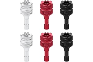MOTROCE 6 PCS Drone Controller Sticks, Detachable Aluminum Alloy Drone Joysticks Sticks Compatible with DJI Mini 3 Pro/Air 3/Mavic 3 Pro RC & RC 2 Replacement Accessories(Silver, Black, Red)