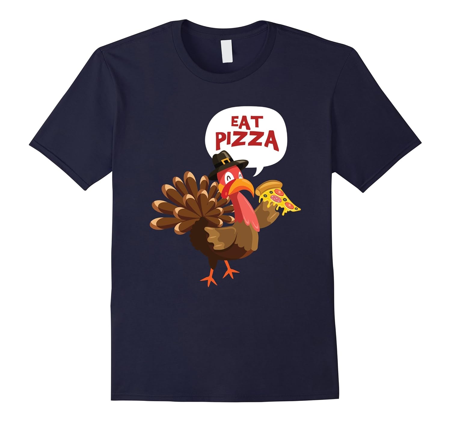 Eat Pizza Funny Thanksgiving Shirt Kids Women Men-ANZ