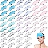 100 Pieces Silk Sleep Mask Eye Coverings for Sleeping Smooth Soft Eye Covers Mask with Elastic Strap for Sleeping Blocking Lights Travel Relax