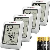TempPro TempAir Digital Hygrometer Indoor Thermometer Humidity Monitor | Humidity Meter Room Thermometer Humidity Gauge with Temperature Humidity Monitor for House Celler Kitchen Greenhouse, 4 Pack