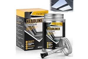 VERDEVILLA Headliner Repair Glue, Car Headliner Adhesive with Brush, Car Roof Liner Fabric Adhesive, Upholstery Glue for Cars,Headliner Repair Kit, Suitable for Automotive interiors, Fabric, Leather,150ml