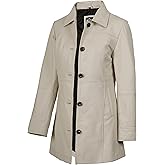 Blingsoul Womens Leather Jacket - Vintage Style Long Leather Jacket Women