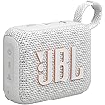JBL Go 4 - Ultra-Portable, Waterproof and Dustproof Bluetooth Speaker, Big Pro Sound with Punchy bass, 7-Hour Built-in Battery, Made in Part with Recycled Materials (White)