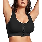 BRABIC Front Closure Post Surgery Compression Bras for Women Mastectomy Full Coverage Wireless Bra Back Smoothing