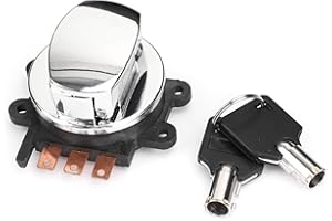 Topteng Motorcycle 3-Position Ignition Switch Lock & Keys Late Style Tank Mounted fits for Harley Dyna 1993-2008, Softail 1996-2010, Road King 1996-2013, FLSTC Heritage SOFTAIL Classic 1996-2009