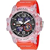 Gosasa Men's Large Face Outdoor Sports Watches Military S-Shock Watch Waterproof, Backlight, Alarm, Stopwatch Features - Rugged Wristwatch for Training, Hiking, and Adventure