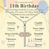 7th 8th 9th 10th 11th 12th 13th Birthday Necklace Gifts for Girls, Religious Christian Cross Necklace Jewelry Gift Ideas, Happy Birthday Present for Girls Daughter Granddaughter Sister Niece