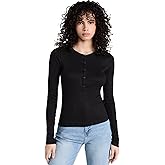 rag & bone Women's The Rib Knit Henley Top
