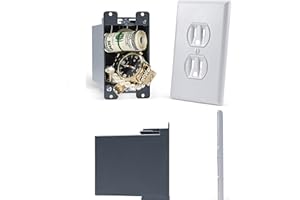 BROSASH Electrical Outlet Hidden Wall Safe (Simple Install, Magnetically Attaches For Easy Use) Hiding Places for Valuables | Hide in Plain Sight Key Money Jewelry Storage Cash Holder Safes Outlet Safe Box