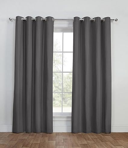 New Tesco Canvas Lined Eyelet Curtains 66 X 54 168cm X 137cm