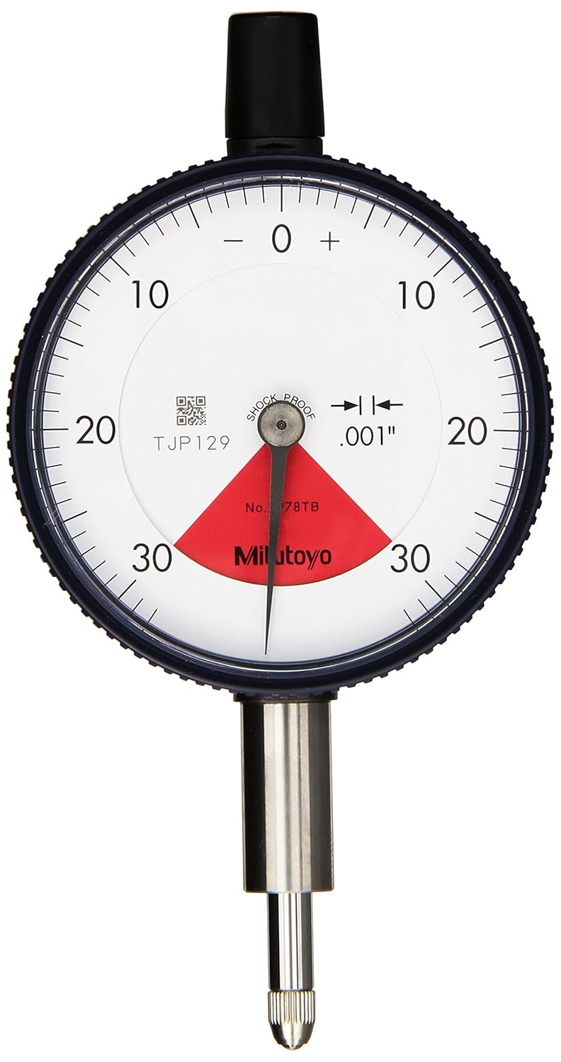 Mitutoyo 2978TB Dial Indicator 0.375 Stem Diameter Flat Back 0.001