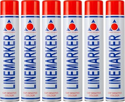 Aerosol Solutions Line Marker Red 750ml Pack of 6