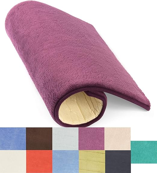 Amazon Com Simple Deluxe Plum Purple Bath Or Kitchen Mat Memory Foam Rug Non Slip Backing Washable Absorbent Alfombras Para Banos Home Kitchen