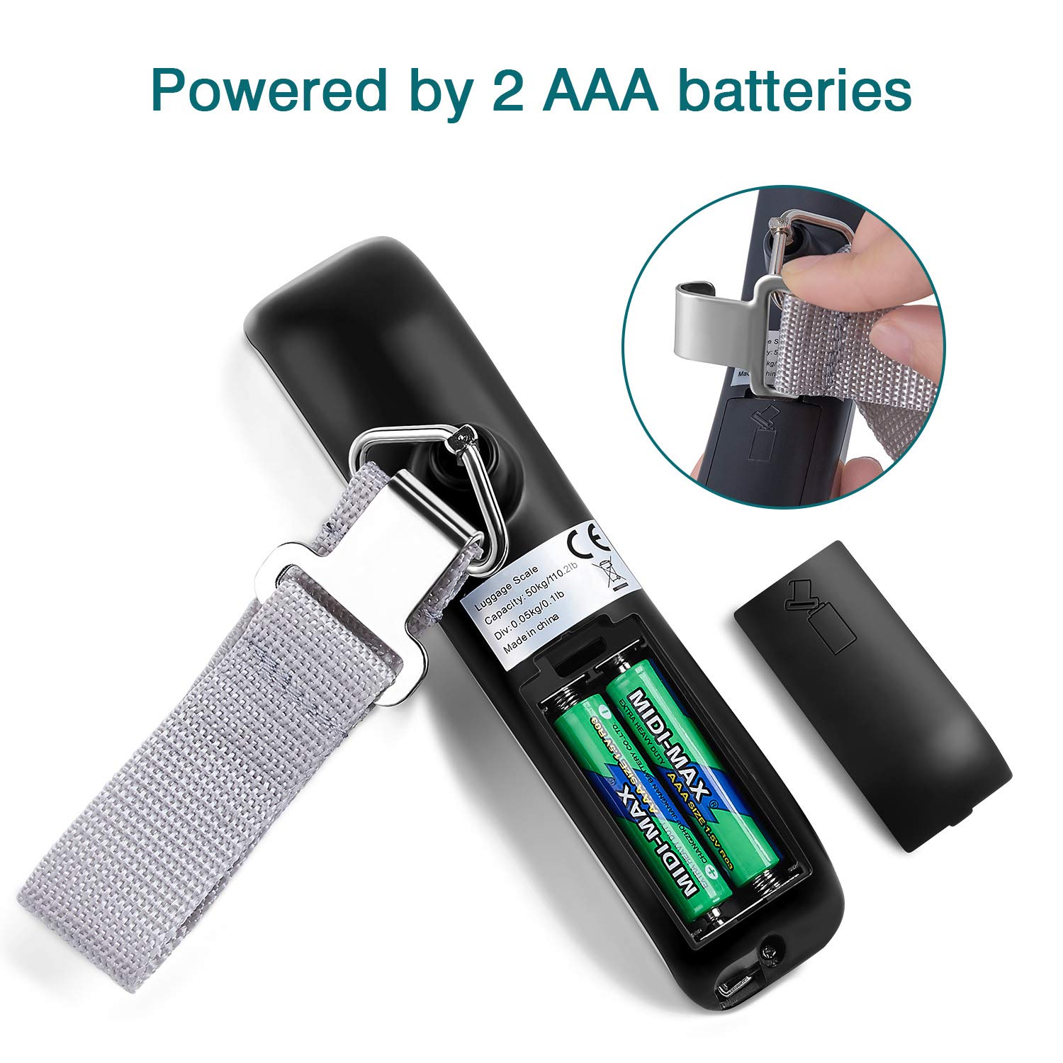 Digital Luggage Scale, WGGE Travel Luggage Weight Scale, Max 110lbs/50kg Baggage Scale with Backlit LCD Display: Industrial & Scientific