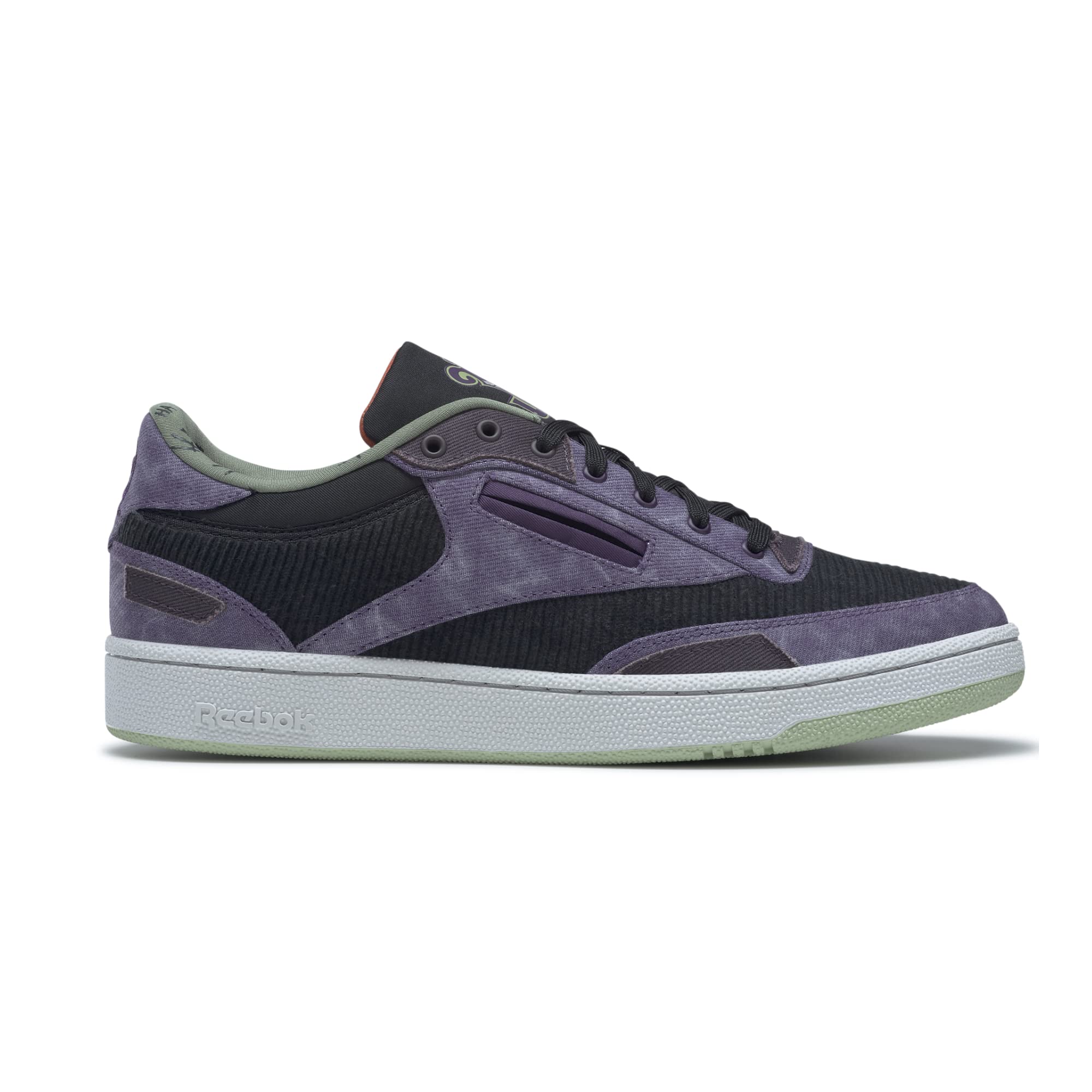 Reebok Men's Club C 85 x DC Comics Sneaker, DC Comics/Purple Shade/Spirit White, 3.5 Men Image