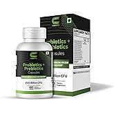 CHARMSVEDA Probiotics + Prebiotics Capsules – Support Digestive & Gut Health, Overall Wellness & Immune Support* – 200 Billion CFU – 60 Vegan Capsules