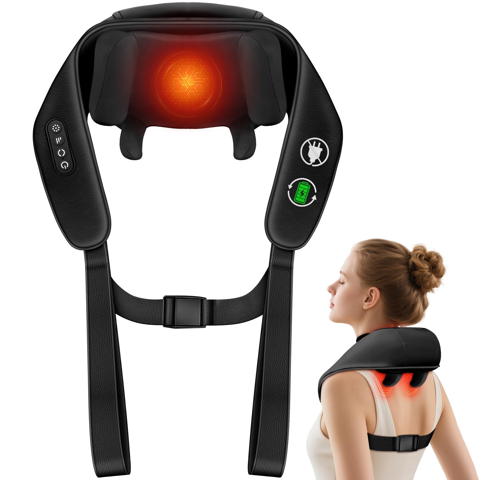 Photo 1 of ** SOLD AS IS NO REFUND/RETURN** SEE COMMENTS!
Shiatsu Neck and Back Massager, Shoulder Massager for Pain Relief Deep Tissue, Cordless 4D Deep Tissue Kneading Massage Pillow with Heat for Neck, Back, Legs, Massager Gifts for Men Women