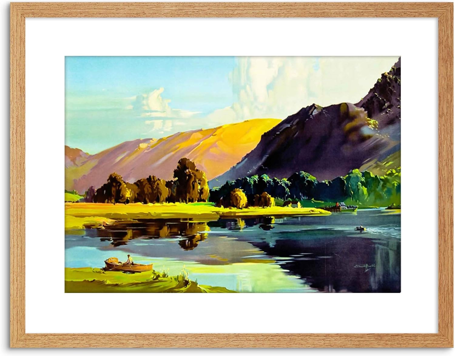 Wee Blue Coo Painting Lake District Cumbria England Scenic Framed Wall Art Print Amazon Co Uk Kitchen Home