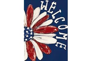 KINPLUB Patriotic 4th of July Diamond Painting Kits for Adults Beginners, Welcome Daisy 5D Diamond Art, DIY Full Round Drill Paint with Diamonds, Home Wall Decor 12 x 16 Inch