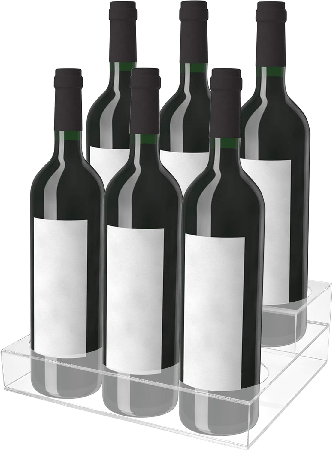 Acrylic Bottle Holder Wine Display Riser 6 Bottles, 2