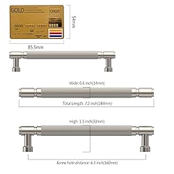 Amerdeco 10 Pack Brushed Satin Nickel knurled
