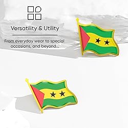 Sao Tome & Principe Flag Lapel Pin - Enamel Metal