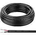 18 Gauge Wire 2 Conductor Electrical Wire 18AWG Electrical Wire Stranded PVC Cord Oxygen-Free Copper Cable 50FT/15M for Low Voltage Landscape Lighting UL Listed (18AWG 50Ft)
