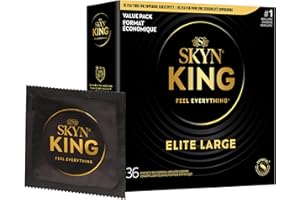 SKYN King Large Non-Latex Condoms, 36 Count – Comfortable Fit