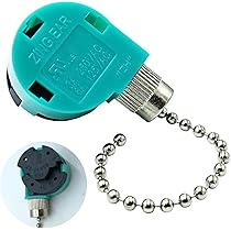 Switch（yuming） Zing Ear ZE-208s E89885 Ceiling Fan Switch Kit - 3 Speed 4