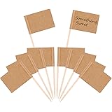 100 Pieces Blank Toothpick Flags Cheese Markers Food Labels for Party Buffet Cheese Labels for Charcuterie Board Cheese Board