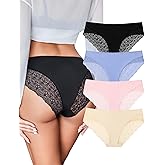 Avidlove Sexy Panties for Women Lace Cheeky Bikini Underwear Seamless Hipster