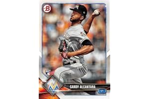 BOWMAN CHROME 2018 Bowman #37 Sandy Alcantara RC Rookie Miami Marlins Baseball Card