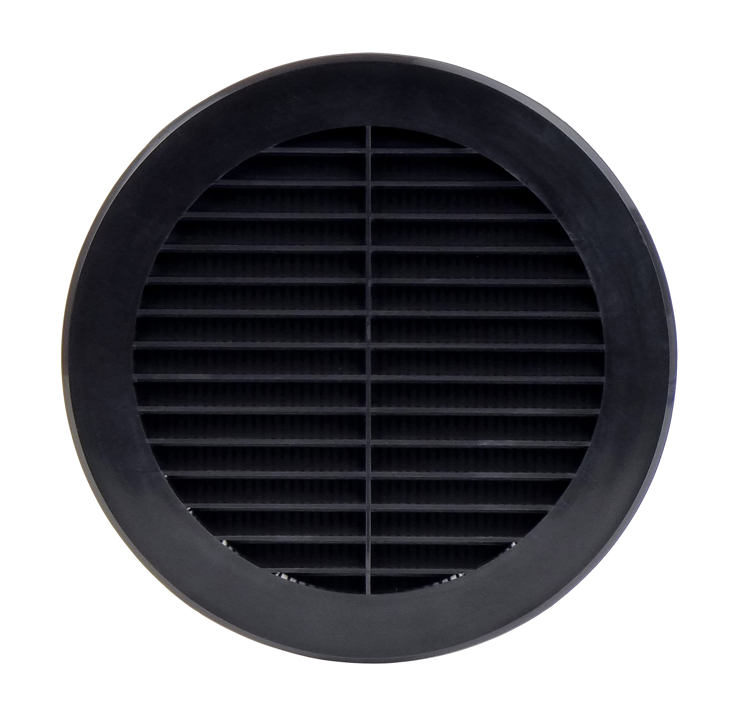Black 150mm / 6 inch Round Air Vent Grill Cover, Soffit Ducting Ventilation Cover for Walls and Ceilings