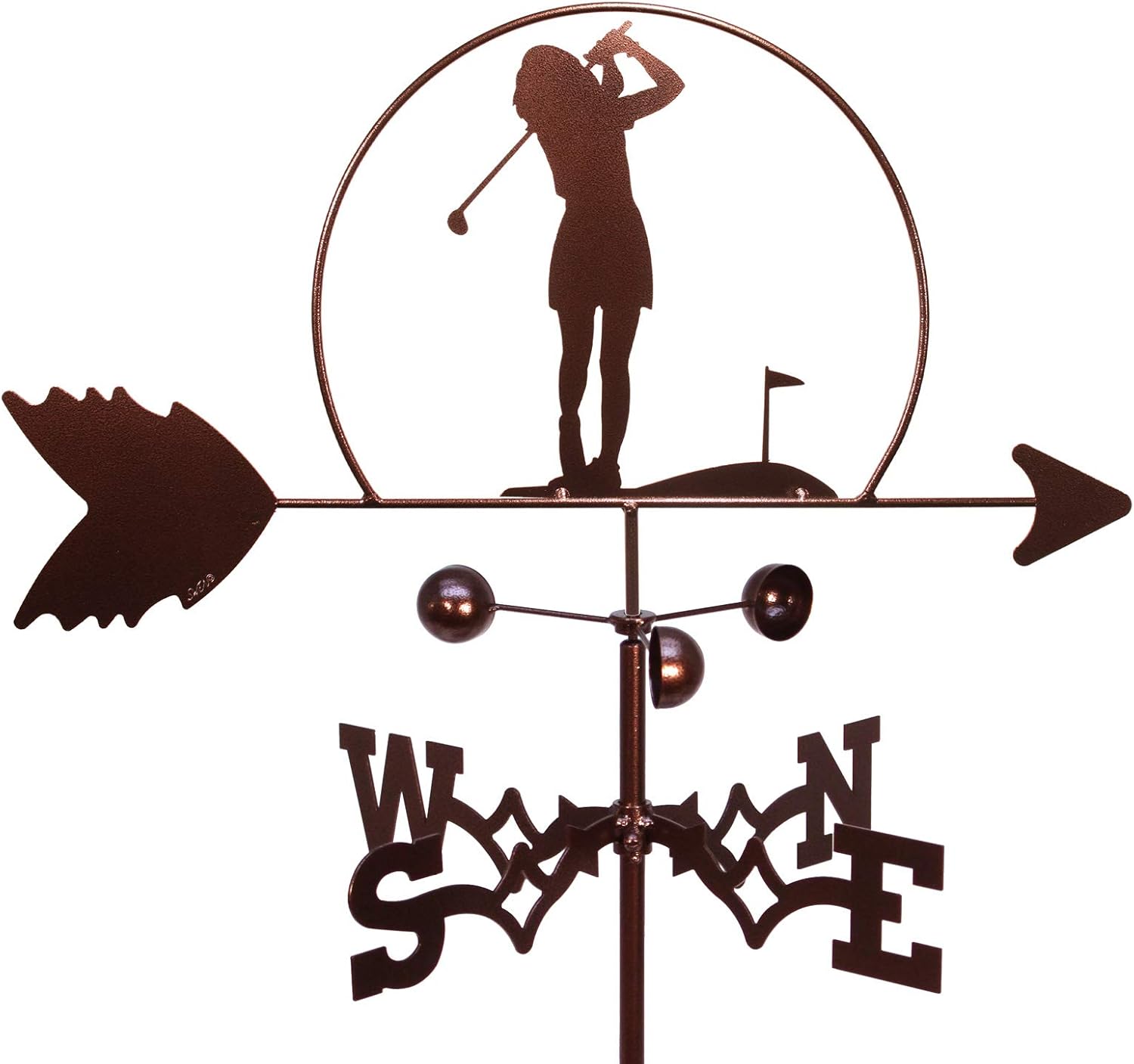 Weathervanes - SWEN Products Female Golfer Golf LPGA Weathervane (Adjustable Mount Included)