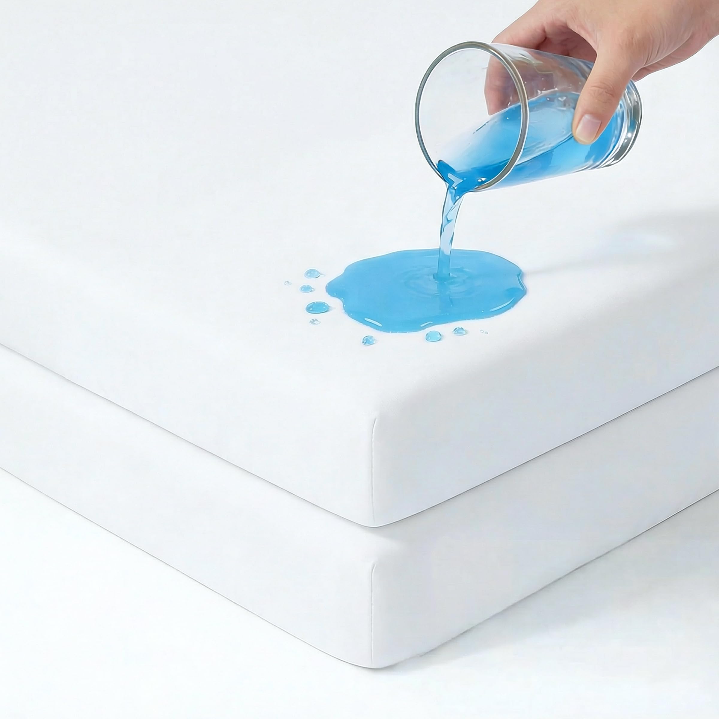 Set of 2 Waterproof Mattress Protector Sheets/Covers Fits 90x40 cm Baby Crib