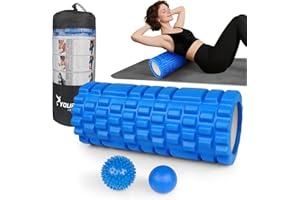 Syourself Foam Roller Set with Massage Ball, 13'' Foam Roller for Back and Legs, Medium Density EVA Massage Roller Trigger Po