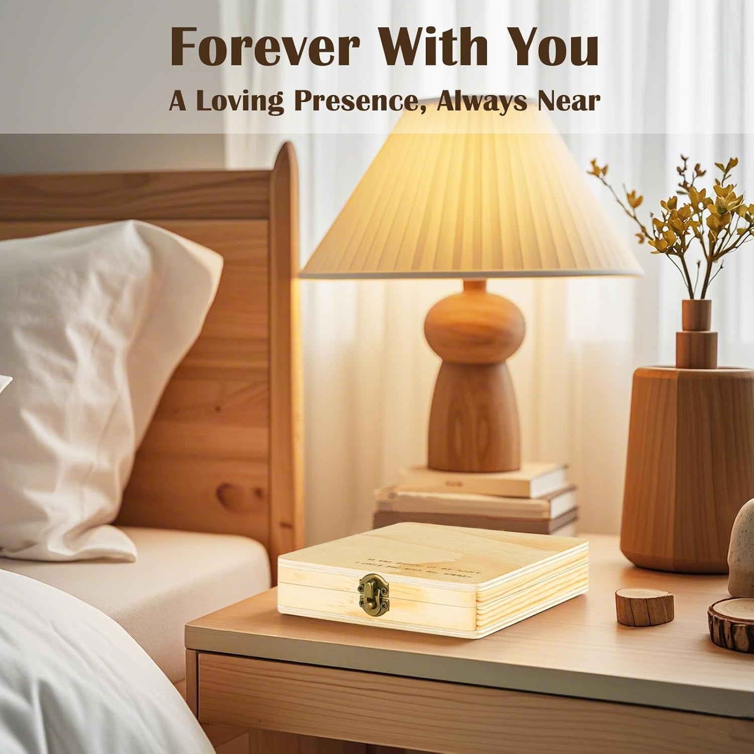 Miscarriage Gifts for Mothers, Memorial Box for Pregnancy Loss, Wooden Angel Baby Keepsake with Storage for Photo & Ornament - Comfort Sympathy Bereavement Gift for Parents, Mom and Dad