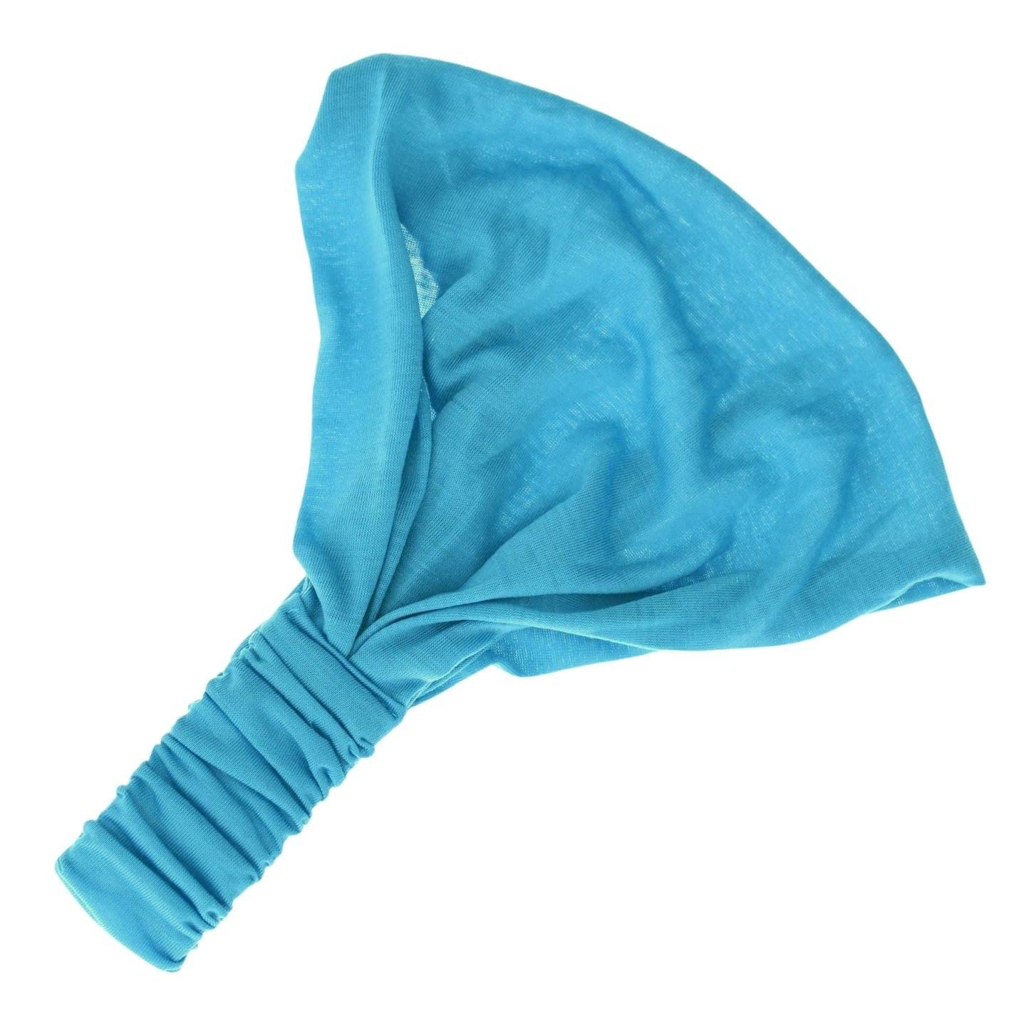 Topkids Accessories Adjustable Headbands for Women's Hair and Girls, Women's Fashion Headbands, Stretchy Headbands for Women, Wide Headband, Cotton Headbands for Women, Fabric Headband (Turqouise)