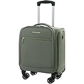 Verage Underseat Carry On Luggage with Wheels,14.5-Inch Spinner Small Suitcase, Softside Lightweight Travel Bag for Men and Women, Airplane Carry On Bag, Sage Green