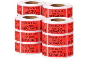 Shop4Mailers This is a Set Do Not Separate Red Labels 1" x 2" Rolls of 500 (12 Rolls)