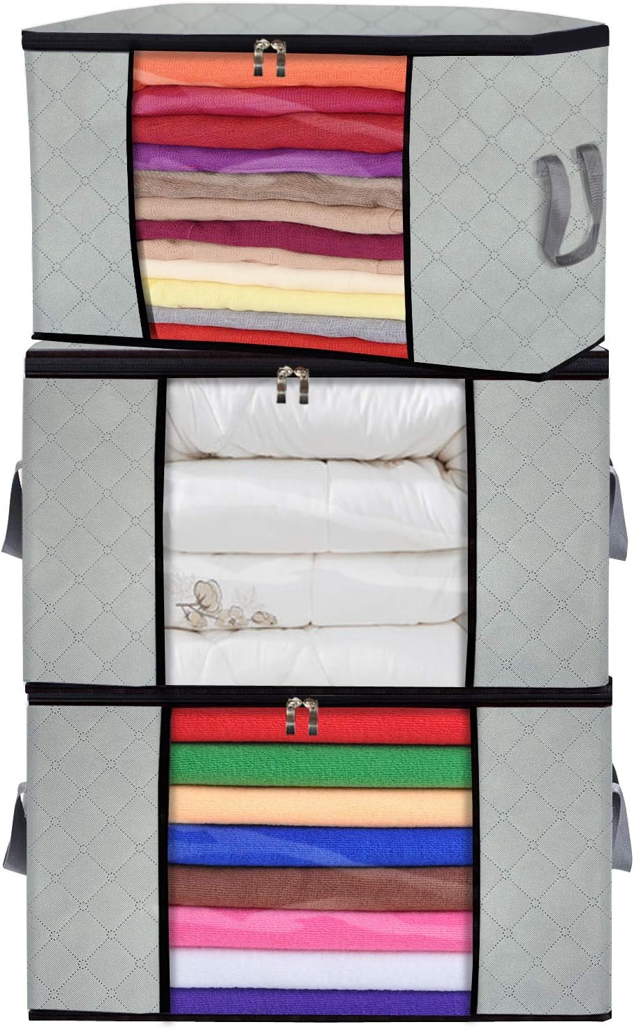 under bed shoe storage with wheels on Under Bed Storage Stylishom Under Bed Shoe Storage Organizers 2 Pack Fit 24 Pairs Underbed Shoe Storage Containers Box Bags With Clear Cover Reinforced Handles Sturdy Zippers Breathable Fabric Grey Set Of 2 Home Kitchen