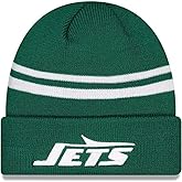 New Era Unisex-Adult NFL Official Sport Knit Classic Striped Knit Beanie Cold Weather Hat