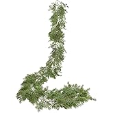 Artiflr Artificial Christmas Pine Garland, 6 Feet Winter Greenery Garland for Holiday Mantel Fireplace Table Runner Centerpiece Decoration