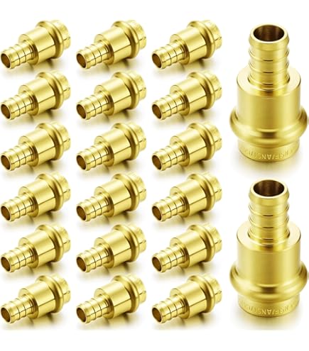 GUOFIS 1/2Inch PEX Press Fittings,1/2" Press X 1/2" PEX Crimp Coupling Adapter For Copper And Pex Pipe Connection(5Pack,LF Brass)(PEX1807344-5Pack - View #9
