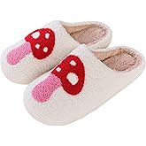 Tellrain Women Slippers Cute Pattern Strawberry Slippers Warm Soft Bedroom Shoes Fuzzy Closed Toe Sandals Non Slip House Bedroom Slippers